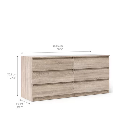 6 Drawer Double Dresser Kepner Sleek Living